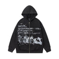 Fake two V-neck hoodies