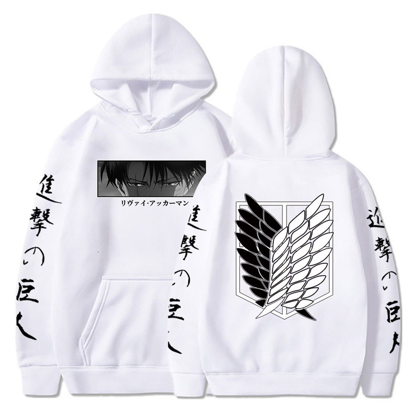 Spring and Autumn Hooded Hoodies Attack Giant's Hot Selling Surrounding Print Pullover Men's and Women's Hoodies