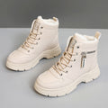 Solid color women's shoes with plush cotton shoes