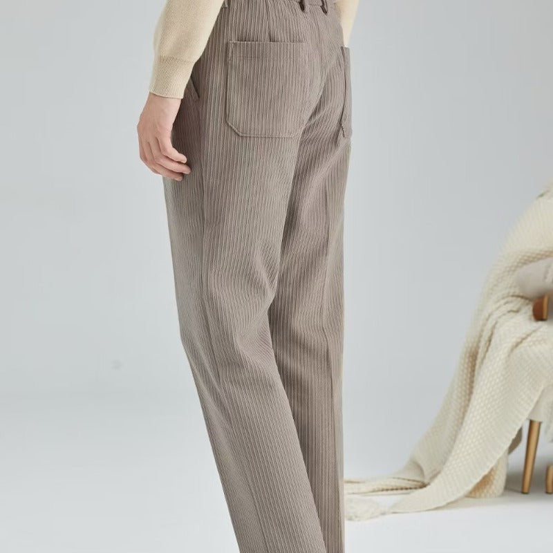 Spring and Autumn Season Boys' Suit Pants Straight Tube Loose Long Pants Men's Business High Street Casual Loose Pants