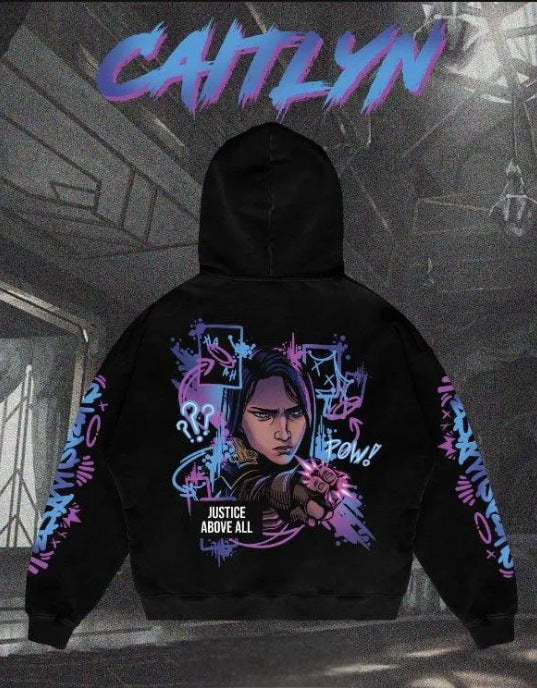 Popular Arcane League Jinx Graphic Hoodies All Anime Charact