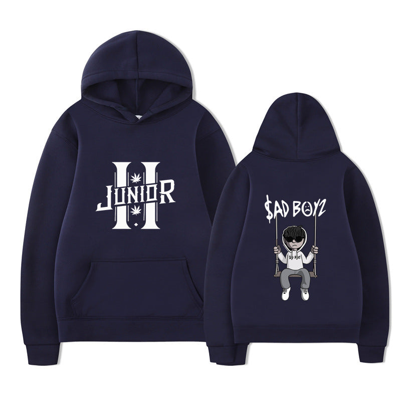 Sad Boys Hooded Sweatshirt European Size Printed Sweatshirt Style Elegant Other Cotton
