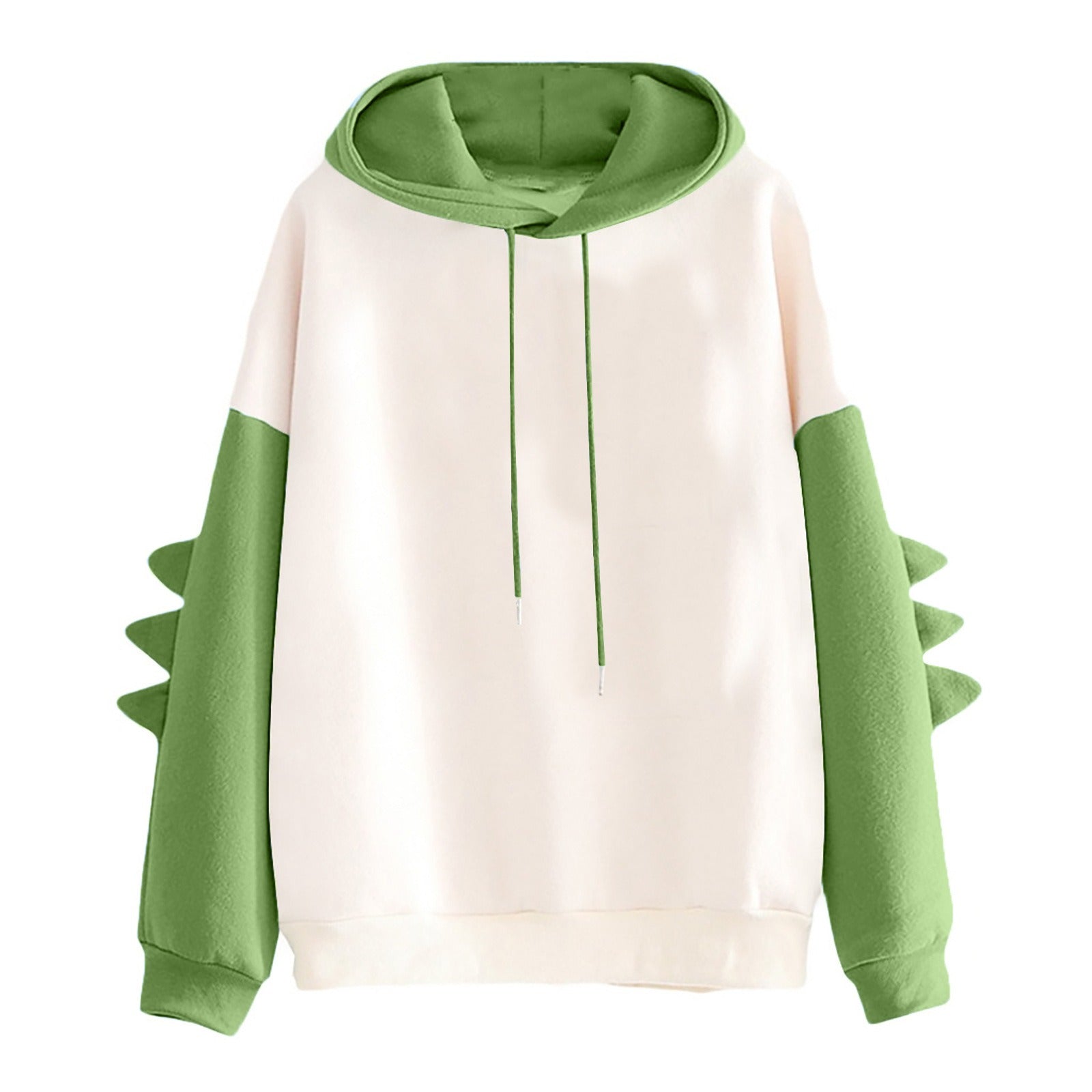 Cartoon dinosaur contrasting campus style men's and women's autumn and winter Korean version hoodies