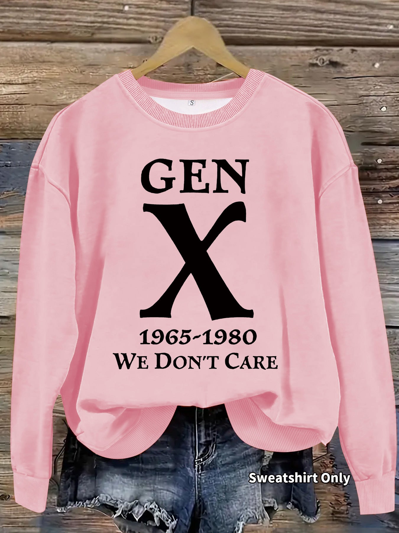 We don't care about patterned printed round neck hoodies