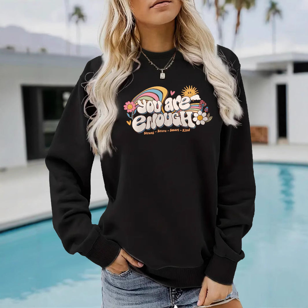 You are enough printed hoodies