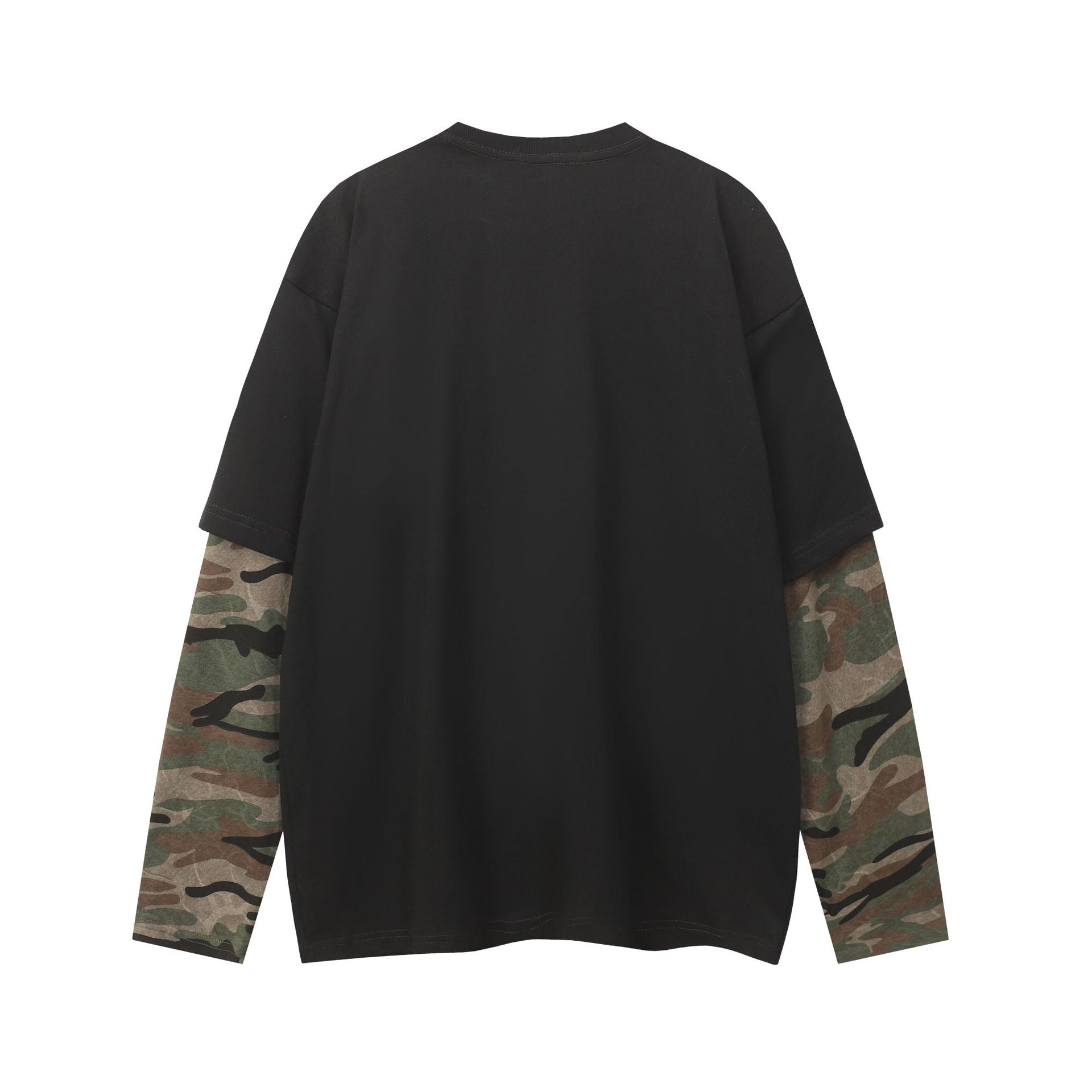 Camouflage fake two hoodies