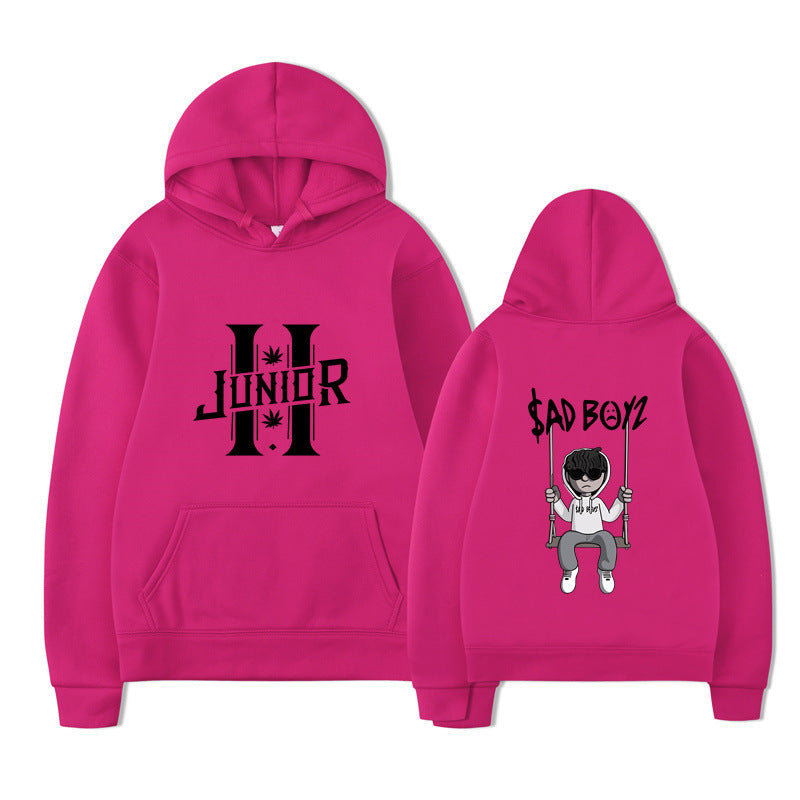 Sad Boys Hooded Sweatshirt European Size Printed Sweatshirt Style Elegant Other Cotton