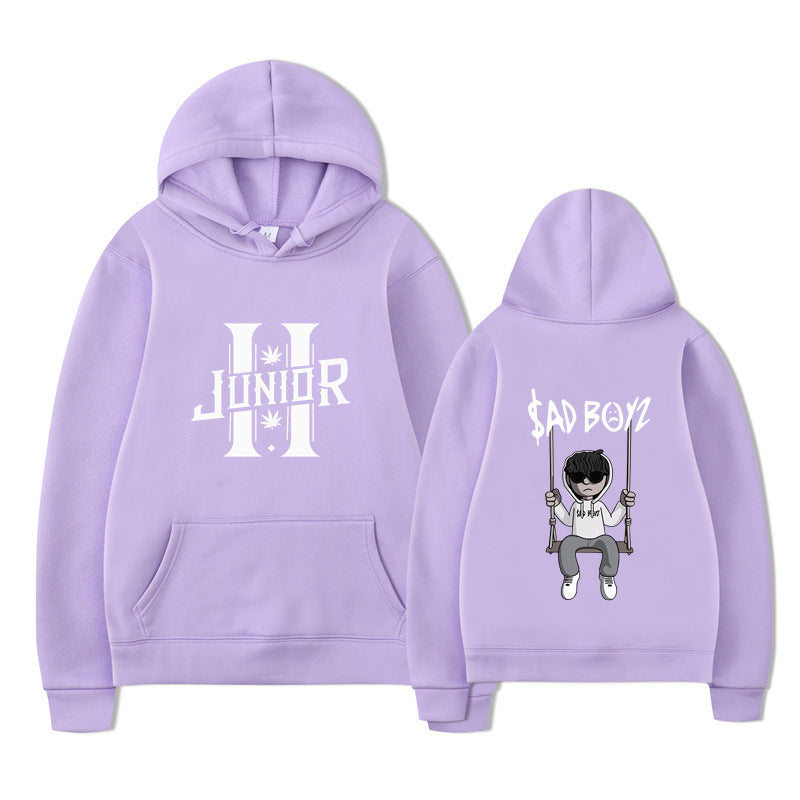 Sad Boys Hooded Sweatshirt European Size Printed Sweatshirt Style Elegant Other Cotton