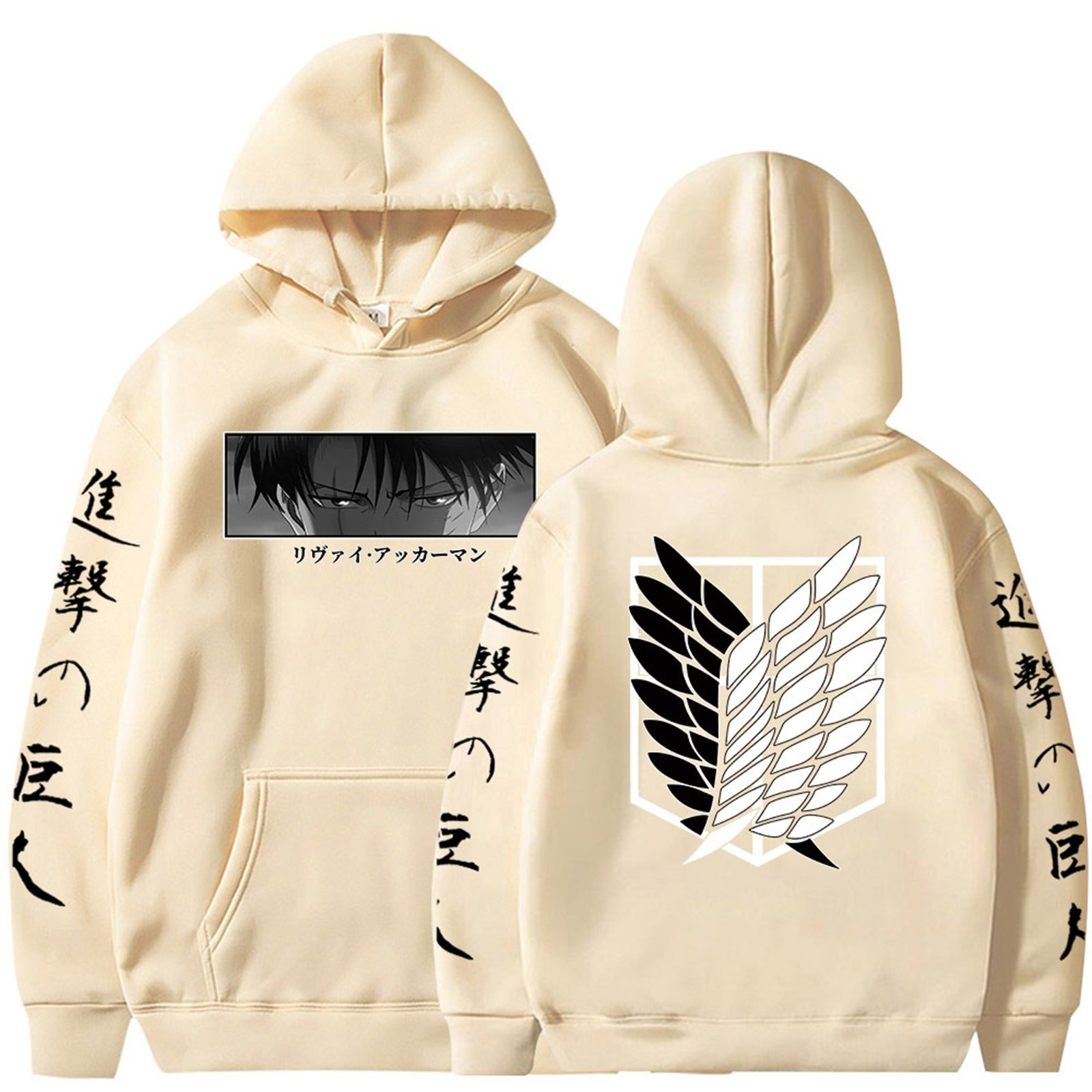 Spring and Autumn Hooded Hoodies Attack Giant's Hot Selling Surrounding Print Pullover Men's and Women's Hoodies