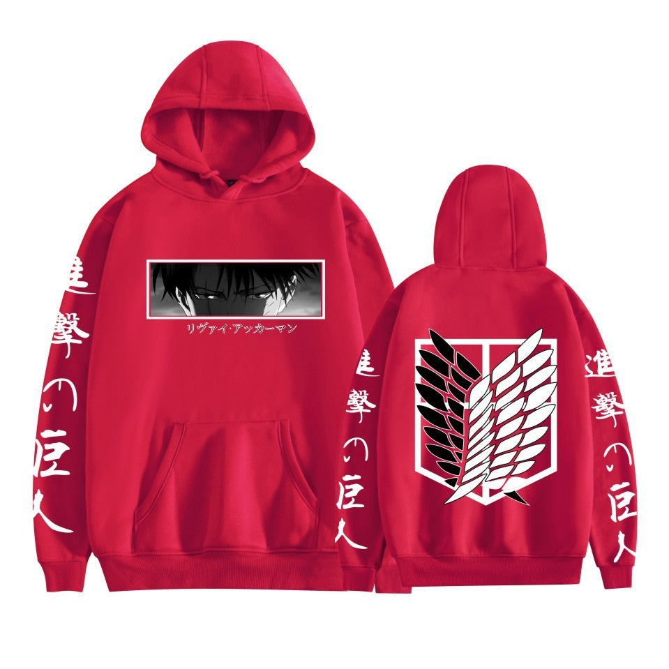 Spring and Autumn Hooded Hoodies Attack Giant's Hot Selling Surrounding Print Pullover Men's and Women's Hoodies