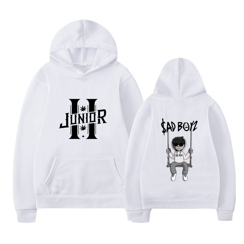 Sad Boys Hooded Sweatshirt European Size Printed Sweatshirt Style Elegant Other Cotton