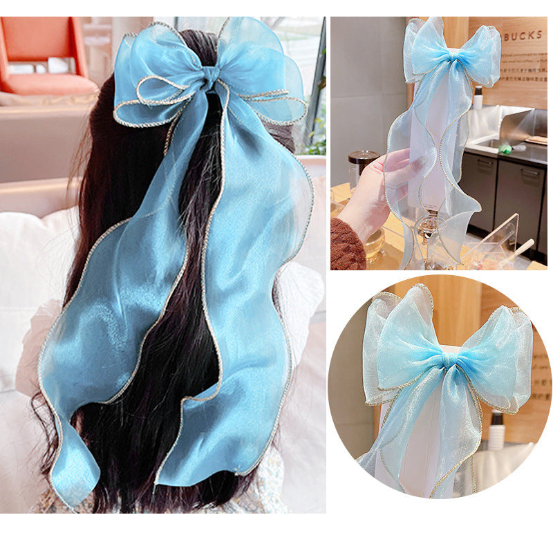 Children's Bow Ribbon Hairpin Girls Headwear Braided Hairband Super Fairy Cute Princess Baby Korean Hair Accessories Hairpin