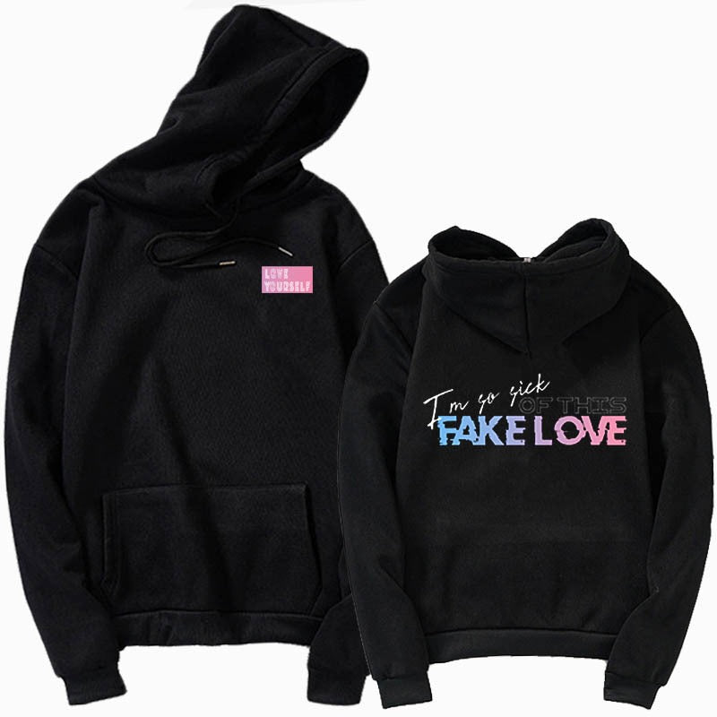 Hooded Youth Club fake love hoodies love yourself