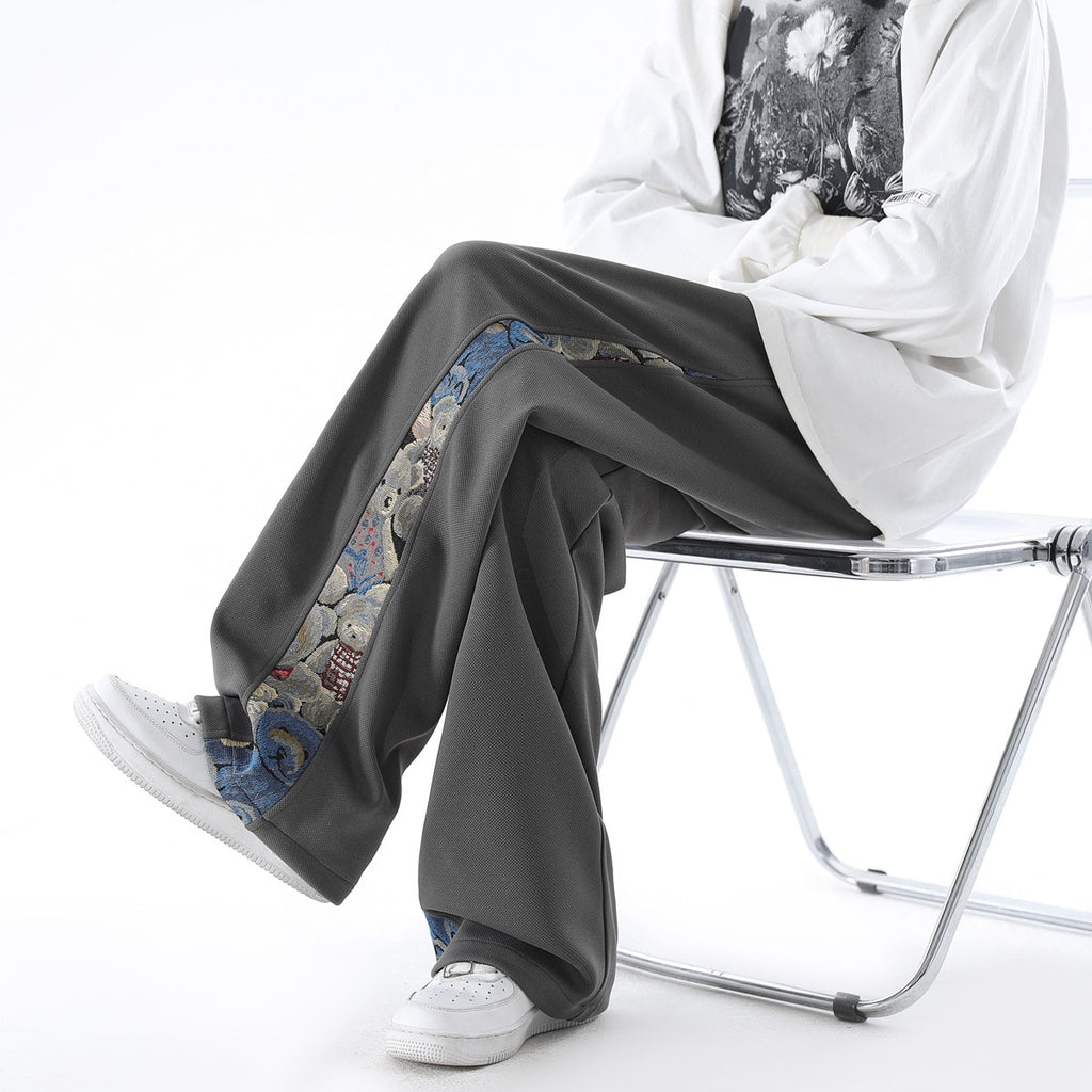Men's Spring Sports Pants New Loose Youth Boys Cuffed Casual Trousers