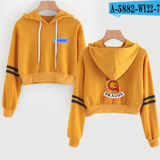 Women Sexy Crop Top Hoodies RIVERDALE Southside Serpent Print harajuku Casual Hoodies Sweatshirts