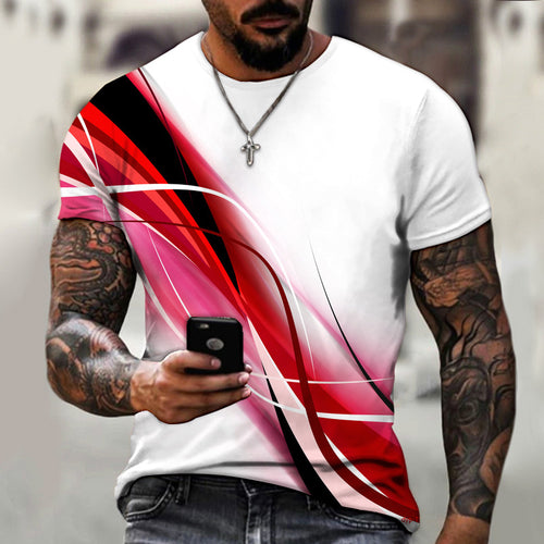Cool Men's T-Shirt Summer Boys Short Sleeve Top Fashion Casual Personality