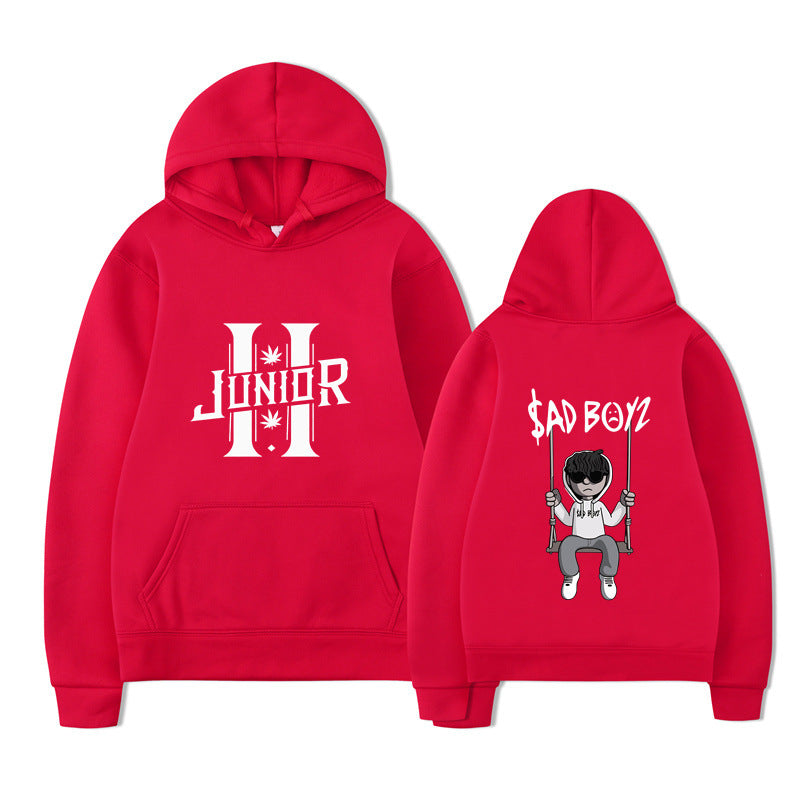 Sad Boys Hooded Sweatshirt European Size Printed Sweatshirt Style Elegant Other Cotton