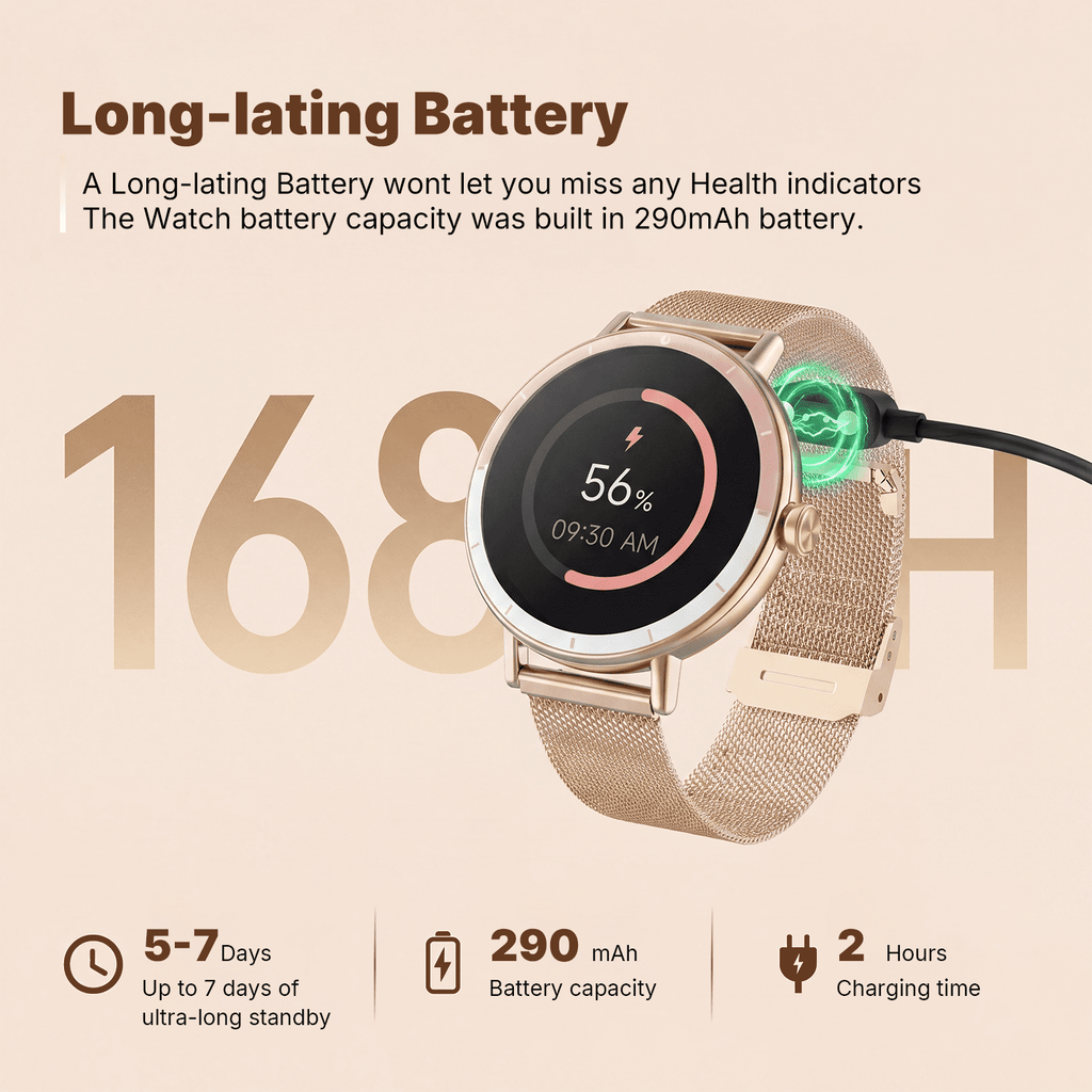 Smart Watch for Women Android/iPhone Devices, IP68 Waterproof Fitness