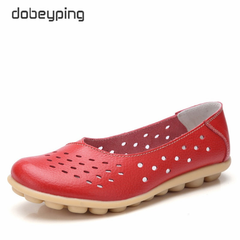 New Beanie Hole Women's Shoes Maternity Shoes Plus Size Mother Shoes Casual Women's Flat Shoes