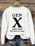 We don't care about patterned printed round neck hoodies