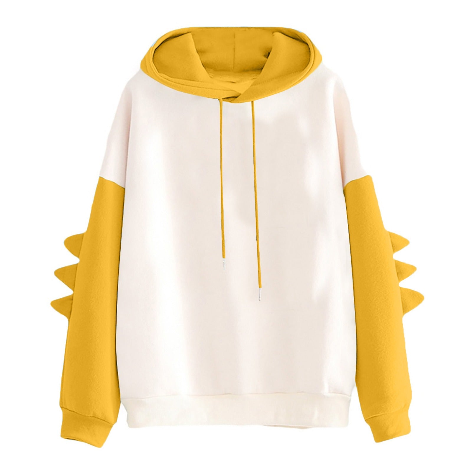 Cartoon dinosaur contrasting campus style men's and women's autumn and winter Korean version hoodies