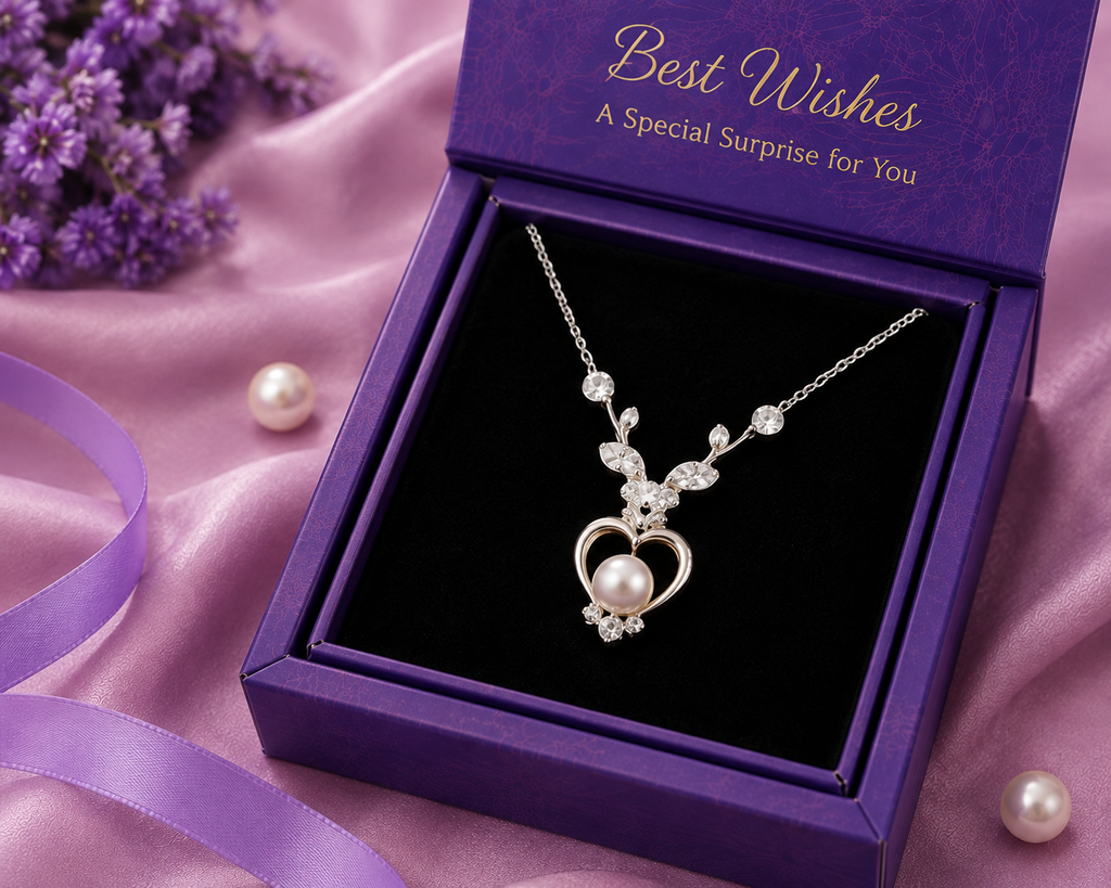 Freshwater Pearl Pendant Necklace Kit with Real Oyster – Elegant Fashion Jewelry for Women