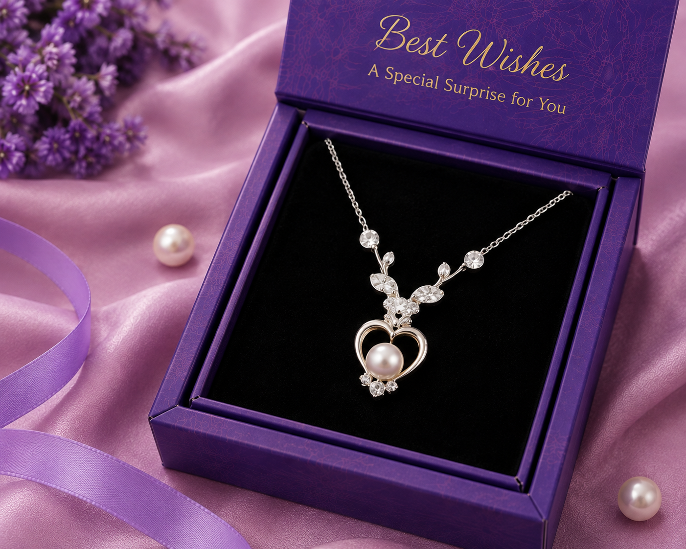 Freshwater Pearl Pendant Necklace Kit with Real Oyster – Elegant Fashion Jewelry for Women