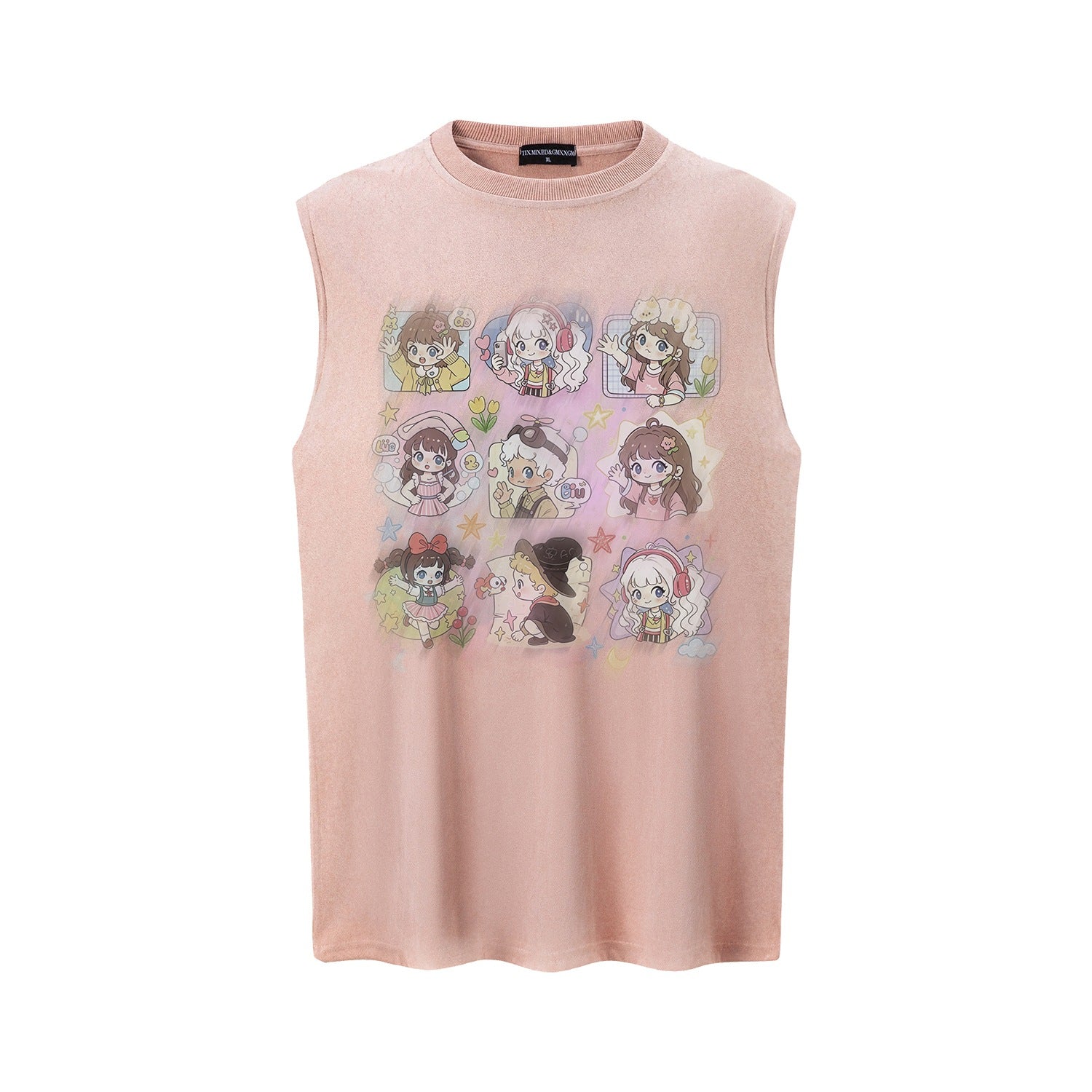 Q-version girls' printed vest