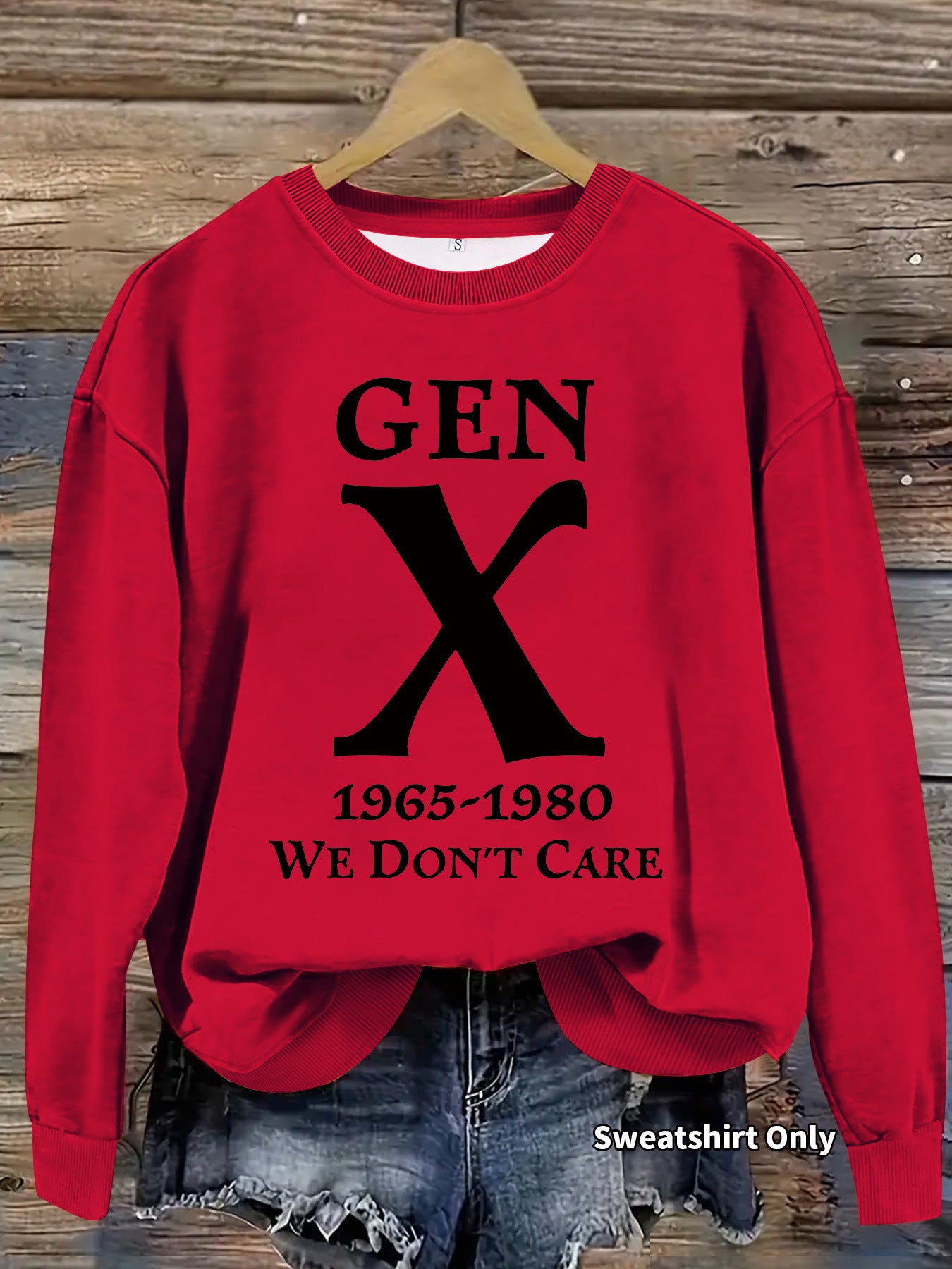 We don't care about patterned printed round neck hoodies