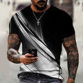 Cool Men's T-Shirt Summer Boys Short Sleeve Top Fashion Casual Personality
