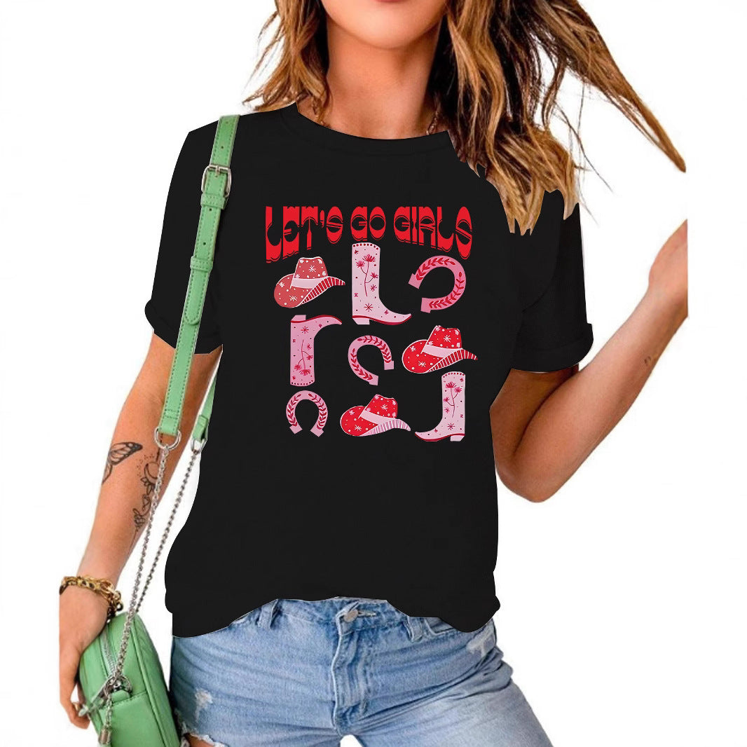 GIRLS pattern short sleeved shirt