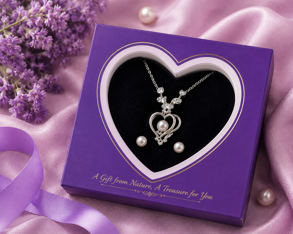Freshwater Pearl Pendant Necklace Kit with Real Oyster – Elegant Fashion Jewelry for Women