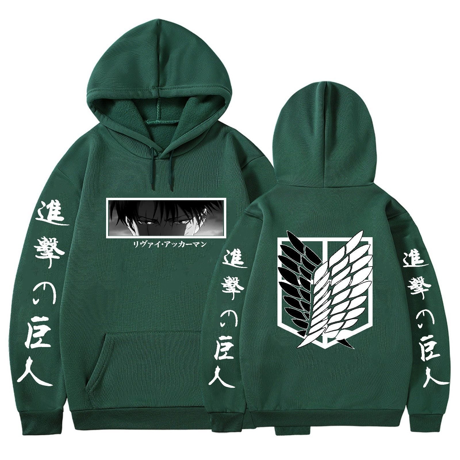 Spring and Autumn Hooded Hoodies Attack Giant's Hot Selling Surrounding Print Pullover Men's and Women's Hoodies