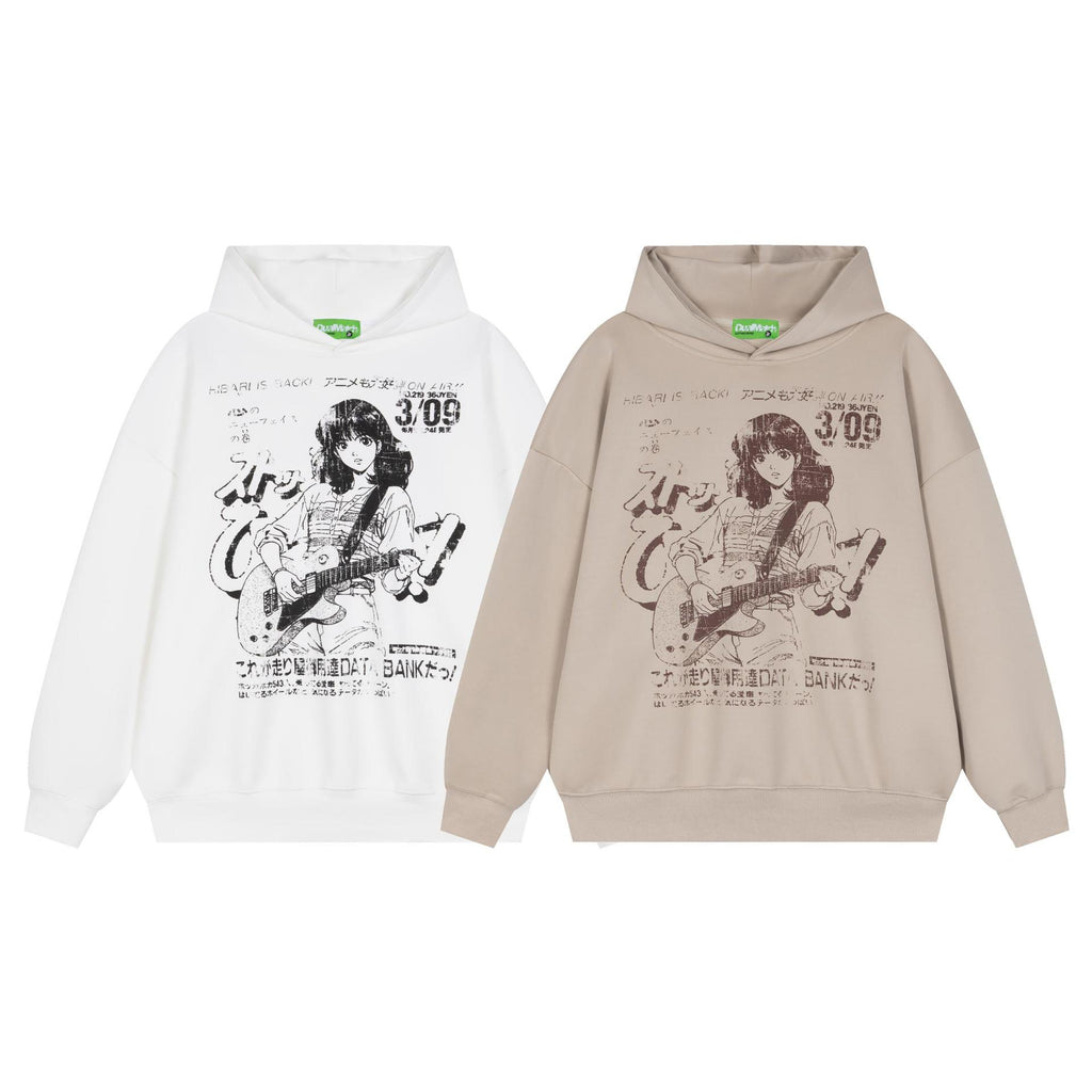 Vintage anime Girls' Hoodie Loose Hoodie