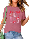 GIRLS pattern short sleeved shirt