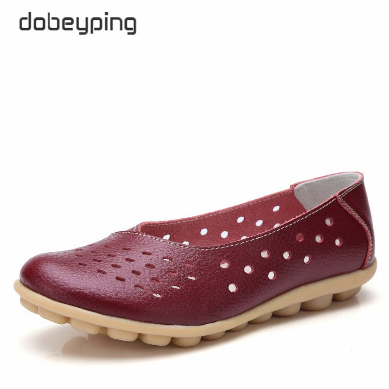 New Beanie Hole Women's Shoes Maternity Shoes Plus Size Mother Shoes Casual Women's Flat Shoes