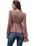 Spring And Summer New Products Plus Size Women's Solid Color V Neck Women's Top All Match T-Shirt