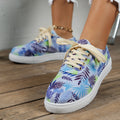 Plus Size Women's Board Shoes Spring Printing Colorful Single Shoes Casual Shoes Small White Shoes
