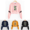Women Sexy Crop Top Hoodies RIVERDALE Southside Serpent Print harajuku Casual Hoodies Sweatshirts