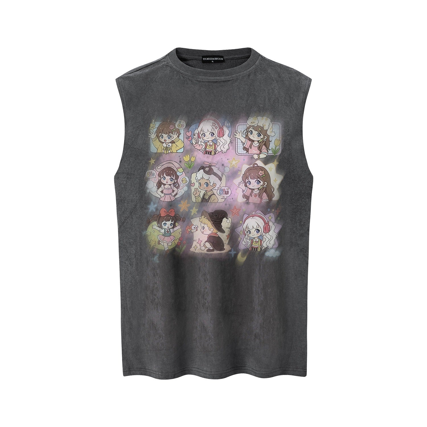 Q-version girls' printed vest