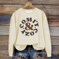 Round neck hoodie with female letters