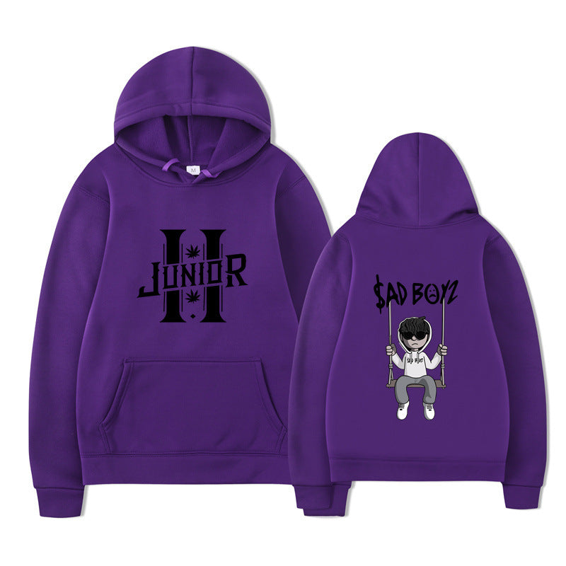 Sad Boys Hooded Sweatshirt European Size Printed Sweatshirt Style Elegant Other Cotton