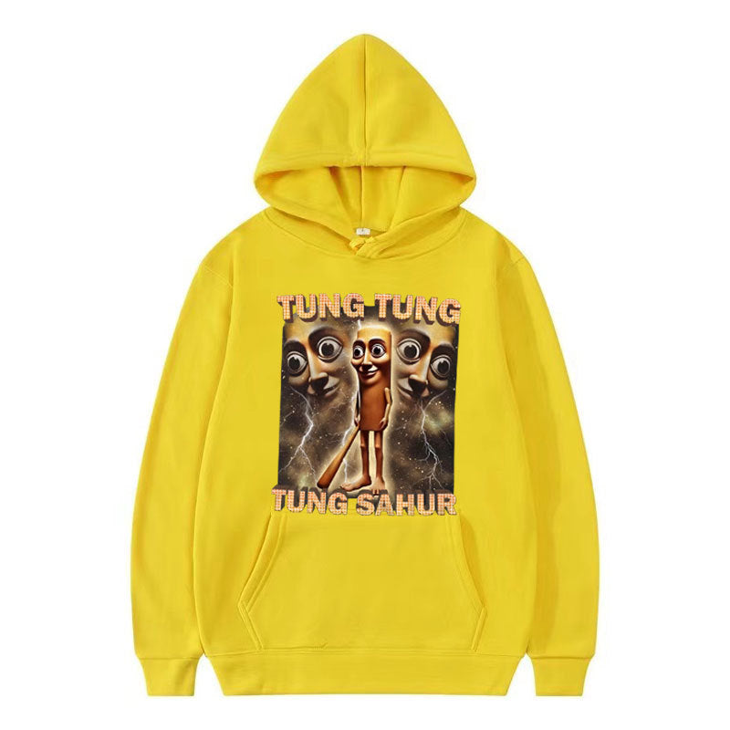 Tung Tung Tung Sahur Funny Baseball Bat Meme Hoodies for Men