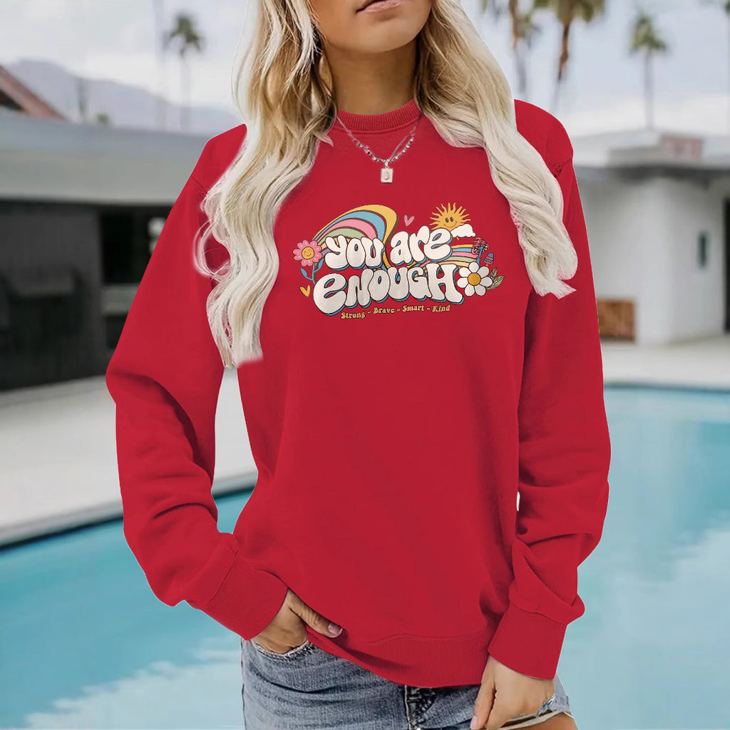 You are enough printed hoodies