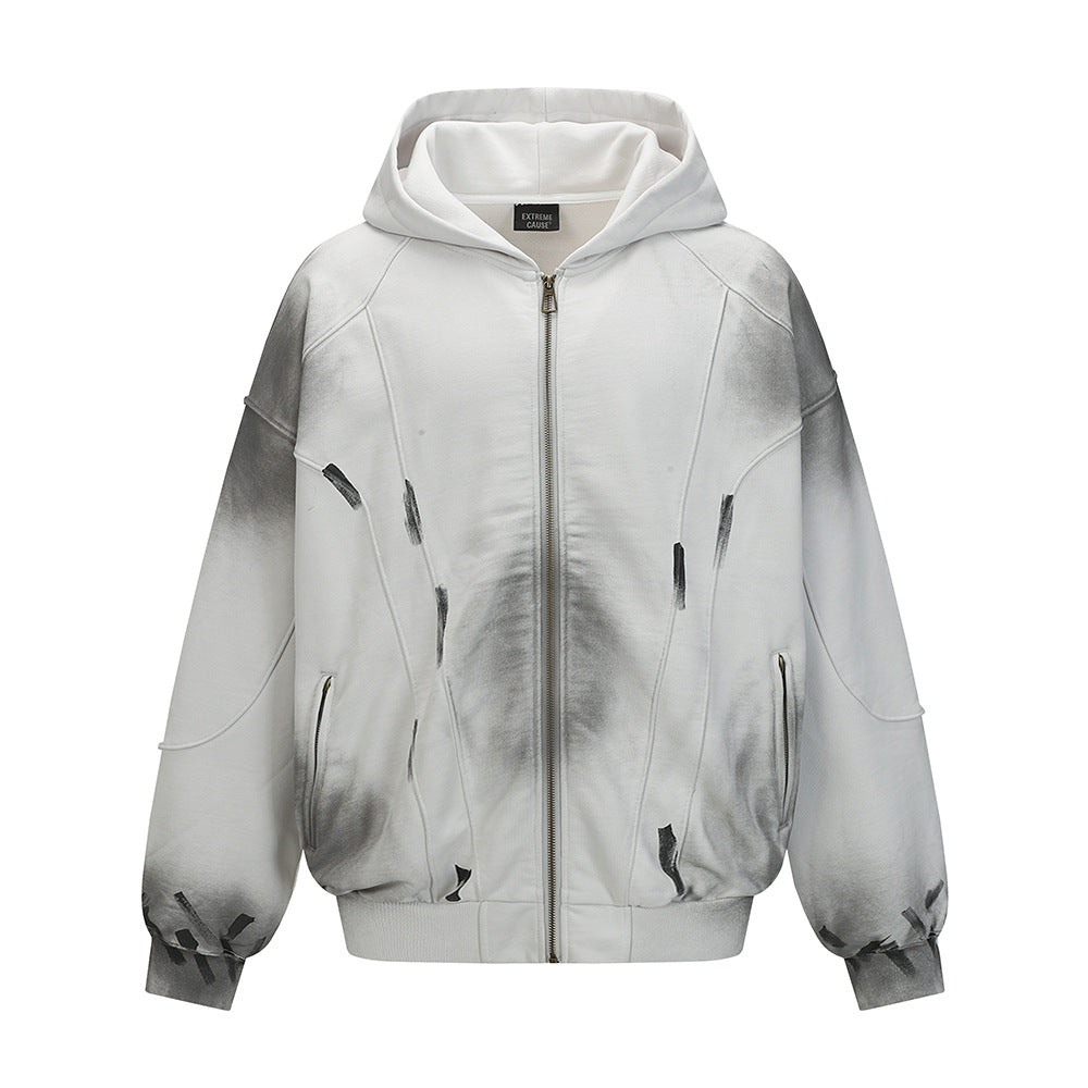Splashing ink on dirty hoodies