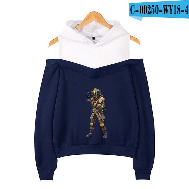 Apex Legends Print Hoodies Sweatshirts Women Sleeve Off-Shoulder Exclusive