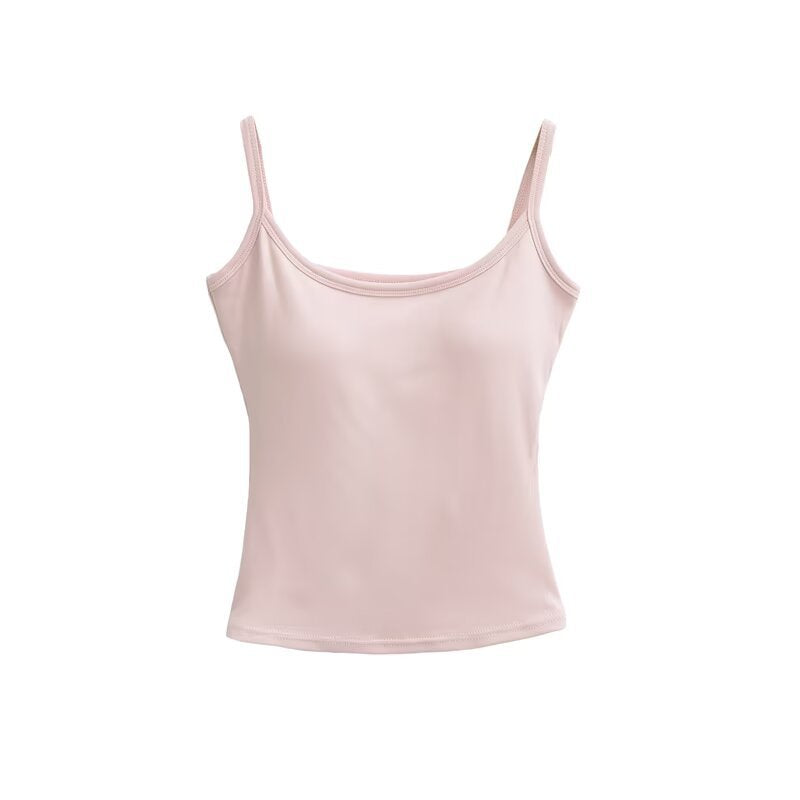 Female vest with chest cushion and external expansion strap