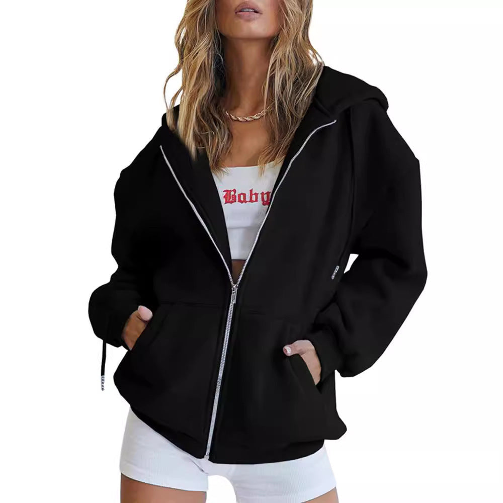 Cute Hooded Sweatshirt for Boys and Girls, Oversized Athletic Jacket with Drawstring Closure for Teens, Casual Fall Outerwear