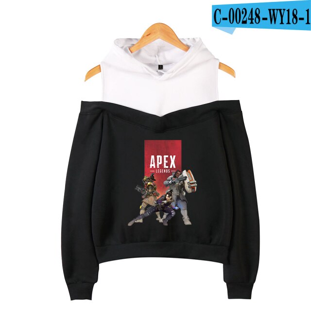 Apex Legends Print Hoodies Sweatshirts Women Sleeve Off-Shoulder Exclusive Women Album autumn Hoodies