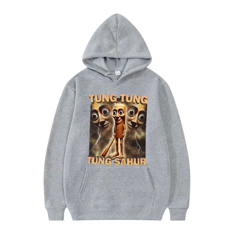 Tung Tung Tung Sahur Funny Baseball Bat Meme Hoodies for Men